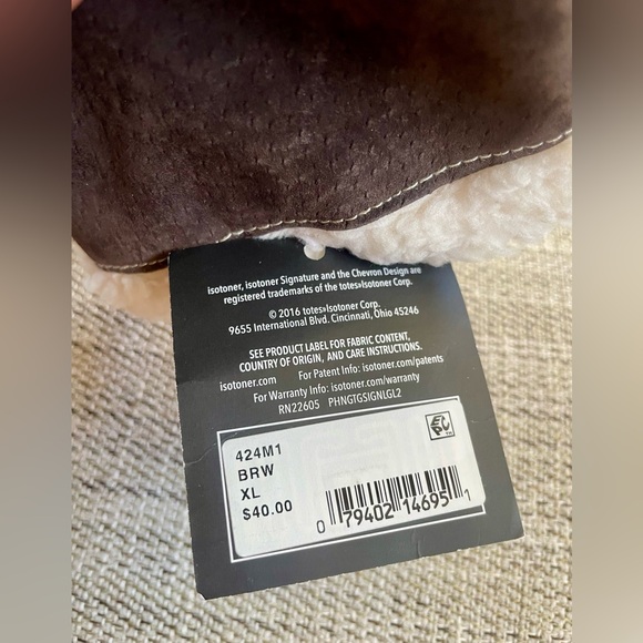 Isotoner Women’s Moccasin Stitch Suede Gloves - Picture 5 of 5